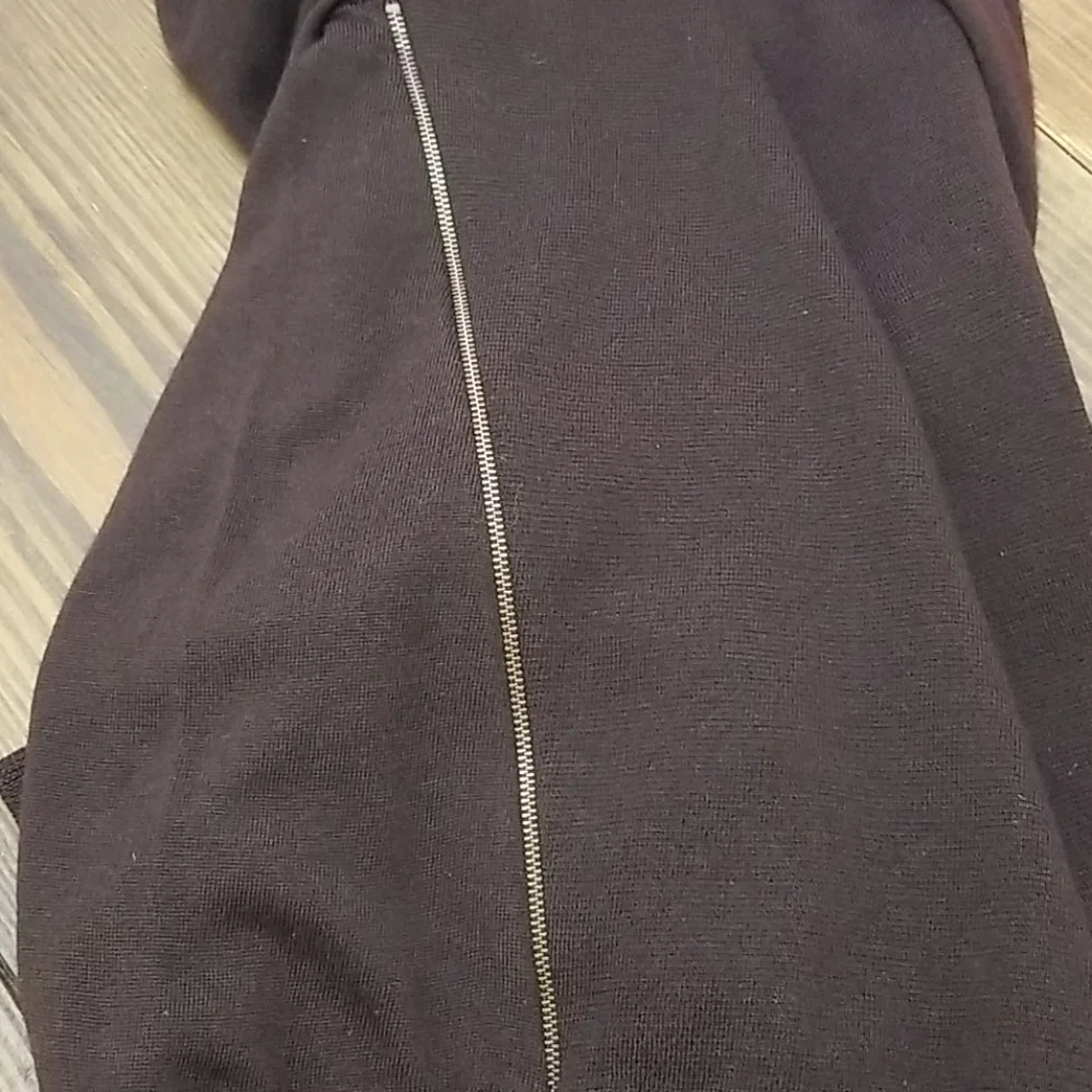 J. Crew Wool Asymmetrical Brown Zip Sweater Small